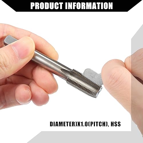 Miniatura 6 de Herramientas de reparación de rosca de bujía exterioruniversal con insertos de rosca interior M10x1.0 y grifo M12x1.0duraderometal1 juego de tono