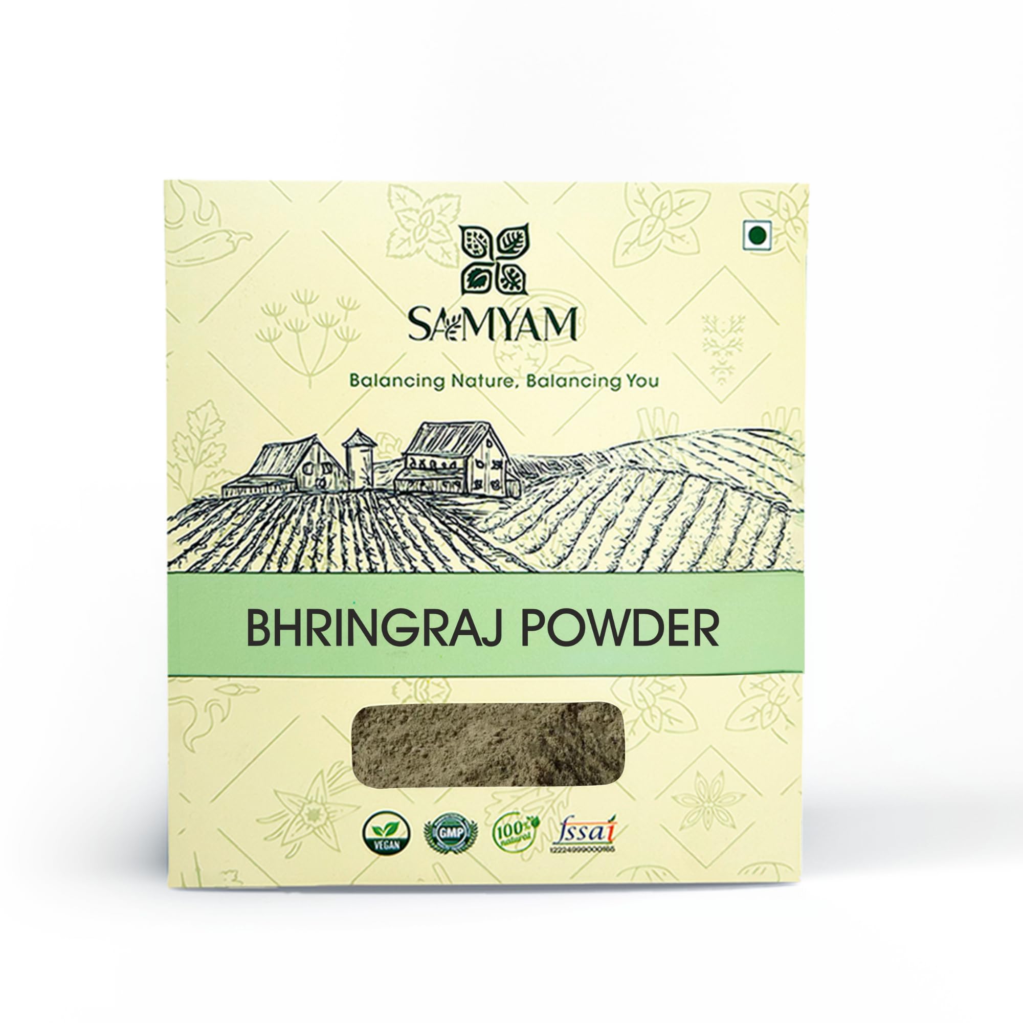 SAMYAM Bhringraj Herbal Hair Care Powder - 200g Pack, Clear, 200 g (Pack of 1)