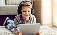 Vista 7 de EKIDS - Auriculares Bluetooth Jurassic World para niños, auriculares inalámbricos para SCHOO