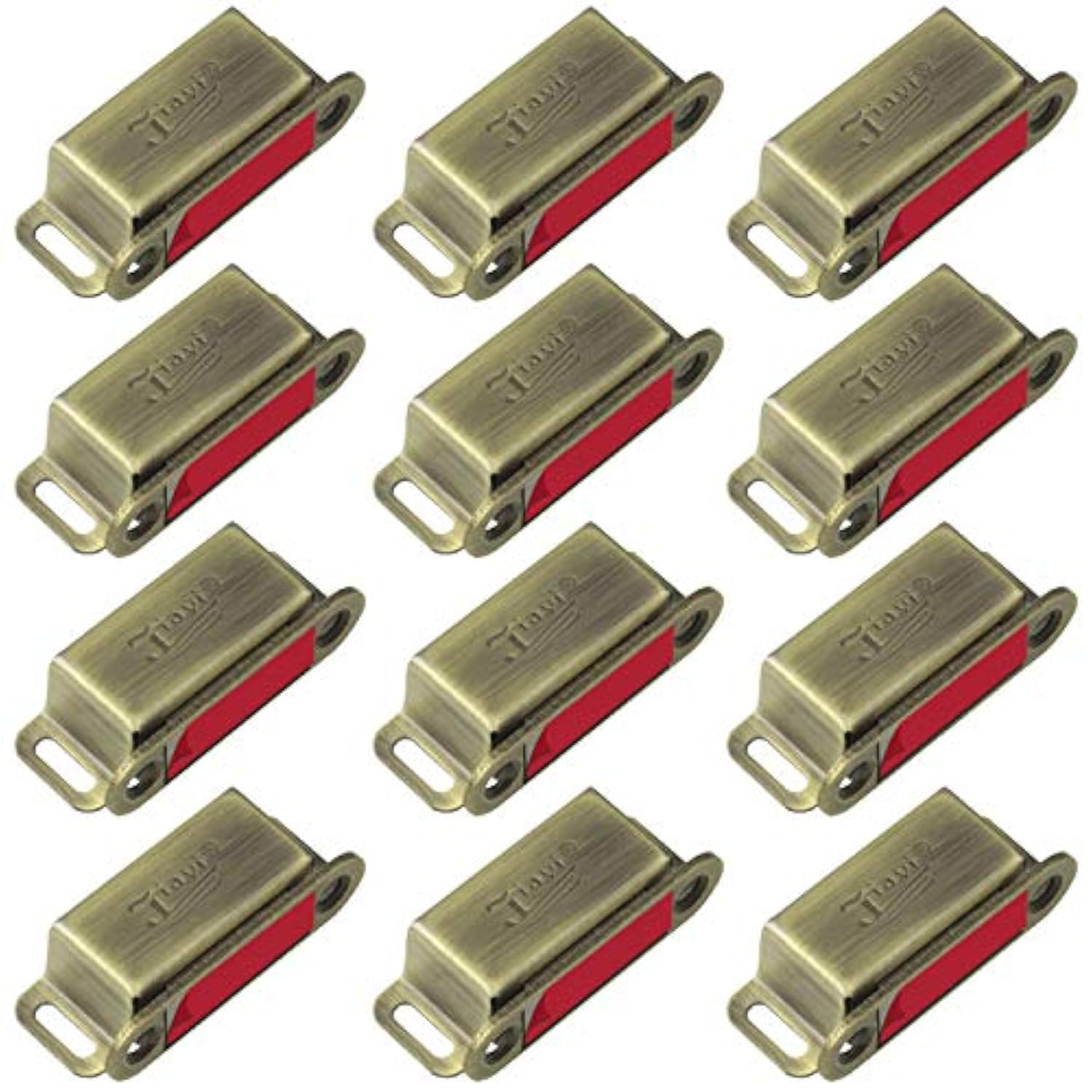 TotalElement Magnetic Cabinet Latch – 12-Pack, Strong Ferrite Magnet, Screws Included, For Doors & Shutters