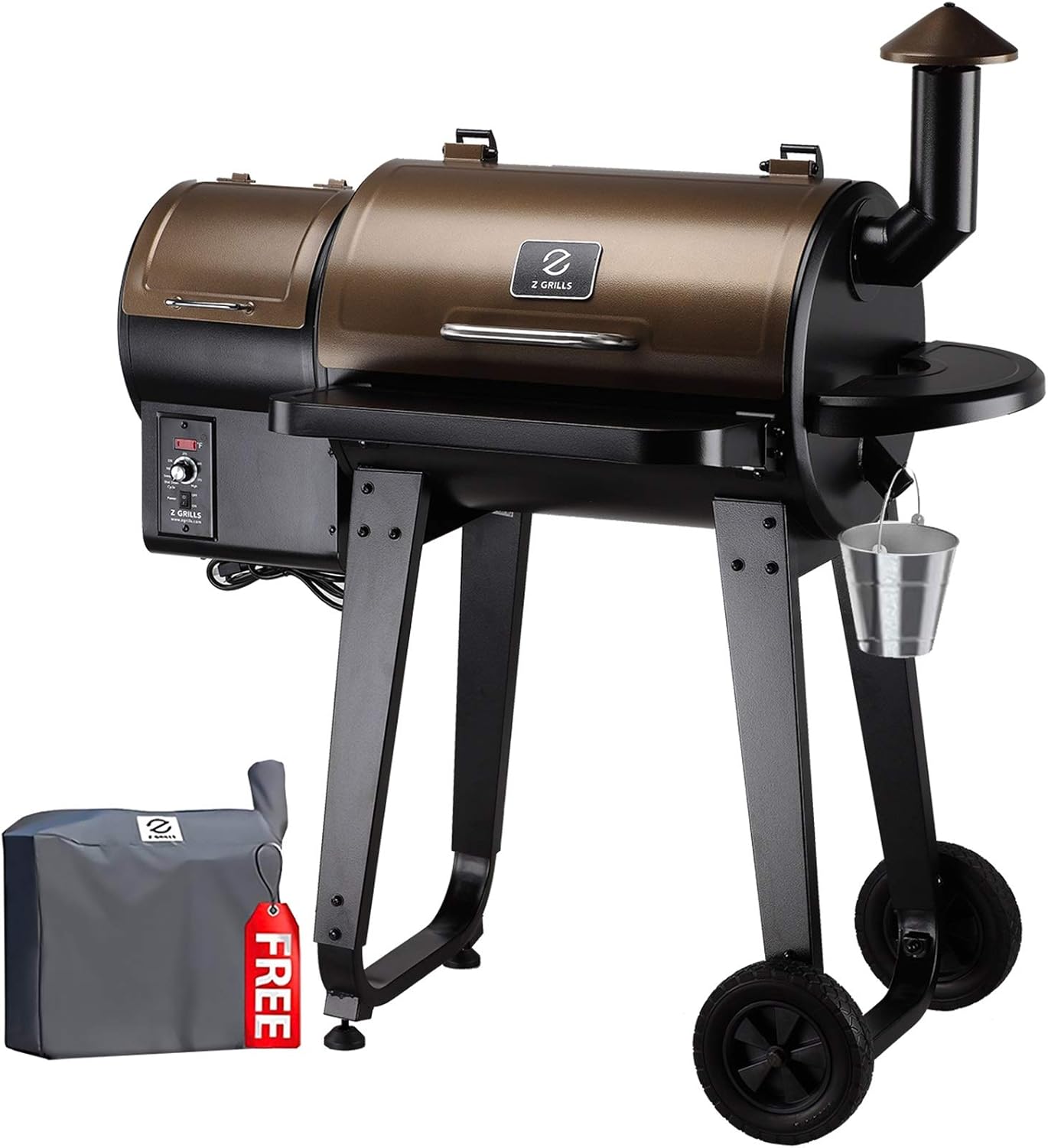Z GRILLS Wood Pellet Grill and Smoker Ourdoor with Bluetooth Wireless Meat Thermometer and Update Pid Controller 8-in-1 BBQ Grill Outdoor Smoker(ZPG-450A) : Patio, Lawn & Garden