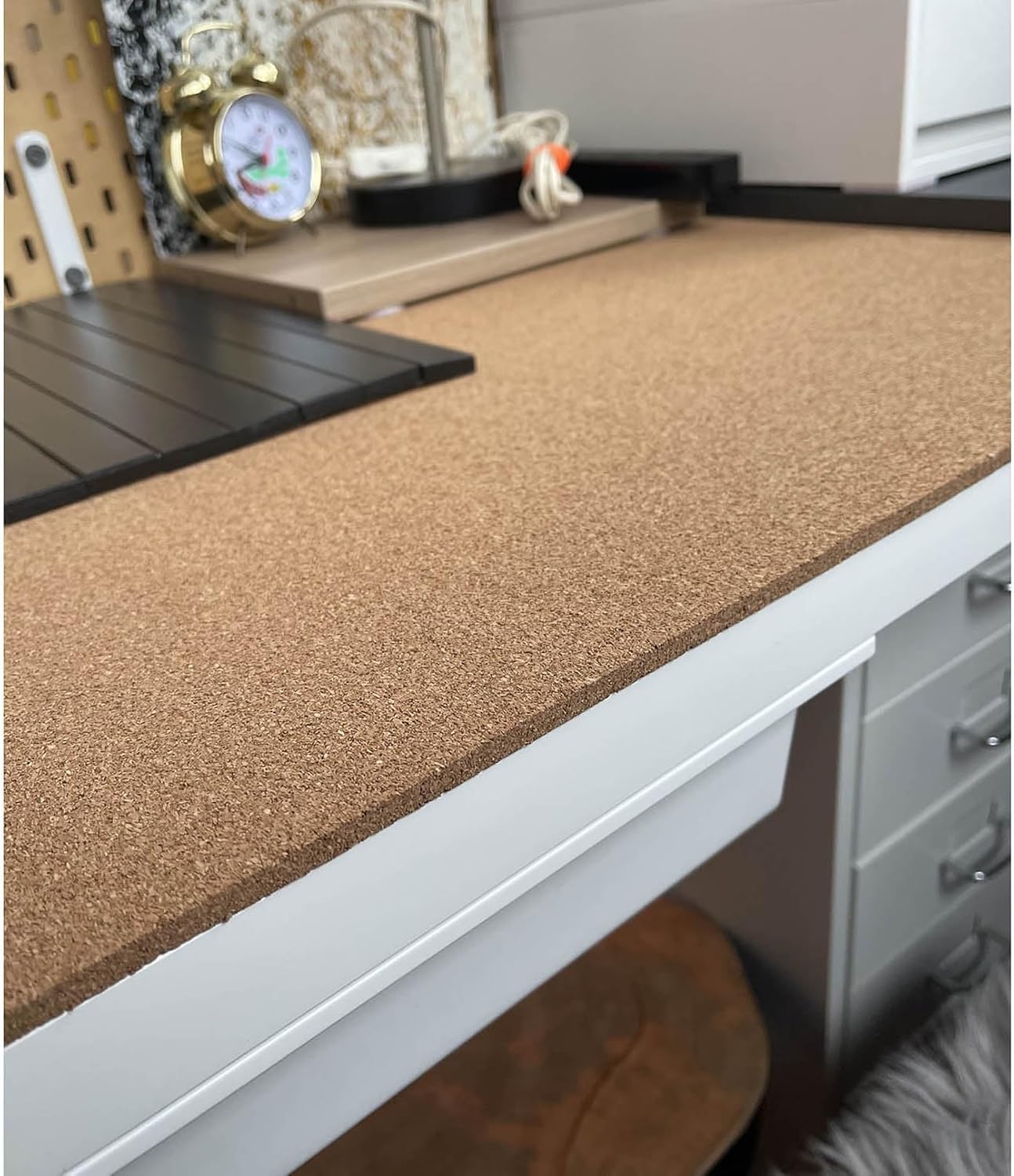 Cork Rolls, Natural Large Cork Board, High Density Cork Sheet Roll, Cork Sheets 1/4" 1/3" Thick, for DIY Supplies Home Wall (Color : Thick 8mm, Size : 0.9mx2m(3ftx6.6ft))
