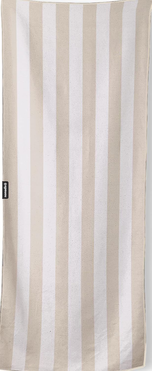 Nomadix Original Towel Cabana Stripe 2-Pack - Versatile, Quick-Dry, Sand-Resistant, Eco-Friendly Towels for Beach, Pool, Travel, Camping, Yoga 72.5x30