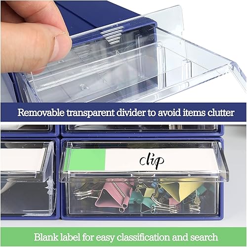 Miniatura 7 de Organizador de maquillaje, caja de almacenamiento de manualidades, cajón de manualidades, estante apilable de plástico, estante multifuncional para