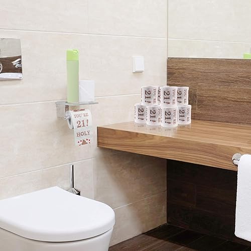 Miniatura 4 de Papel higiénico de cumpleaños 21 para hombres y mujeres, broma en rollo, divertidos regalos de broma de cumpleaños 21, regalo de papel higiénico