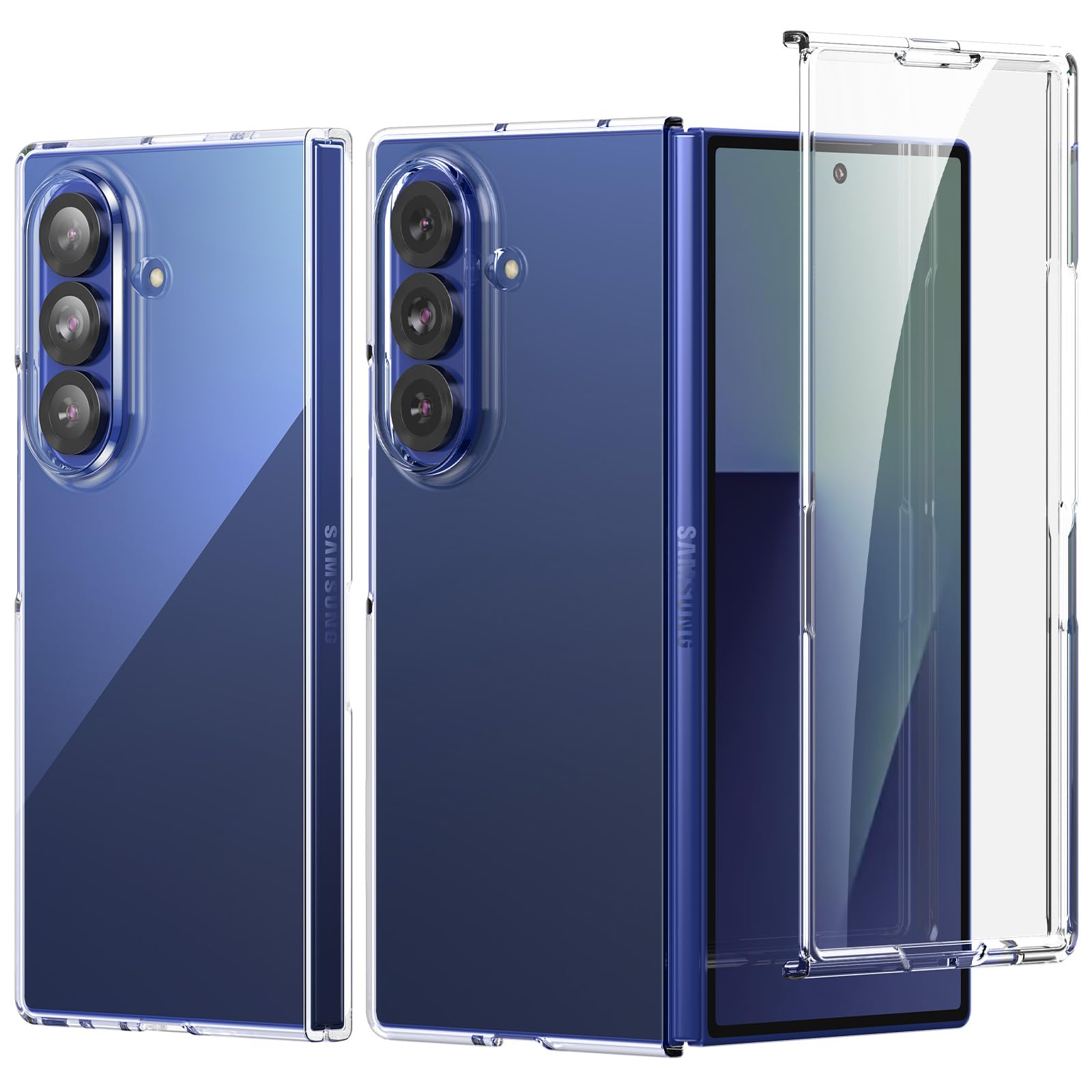 Amazon.co.jp: Foluu クリアケース Samsung Galaxy Z Fold7 フロント