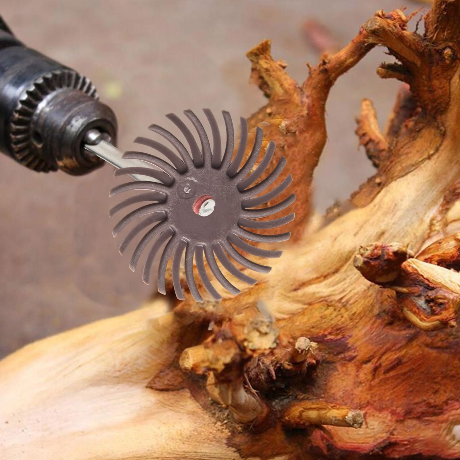 Kit di accessori per utensili rotanti con dischi radiali con rivestimento in ossido di alluminio per una preparazione efficace ma delicata (grana 120)