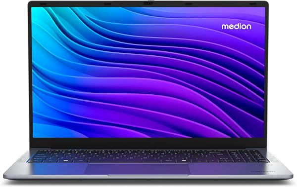 MEDION E15223 39,6 cm (15,6 Zoll) Full HD Laptop (Intel N100, 128GB PCIe SSD, Intel UHD, 4GB DDR5 RAM, WLAN, Win 11 Home S-Modus) - 1