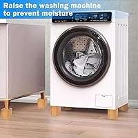 Vista 7 de GNIEMCKIN Juego de 4 elevadores de cama de madera, 4 pulgadas de alto, elevadores de muebles de madera natural, elevadores de sofá resistentes