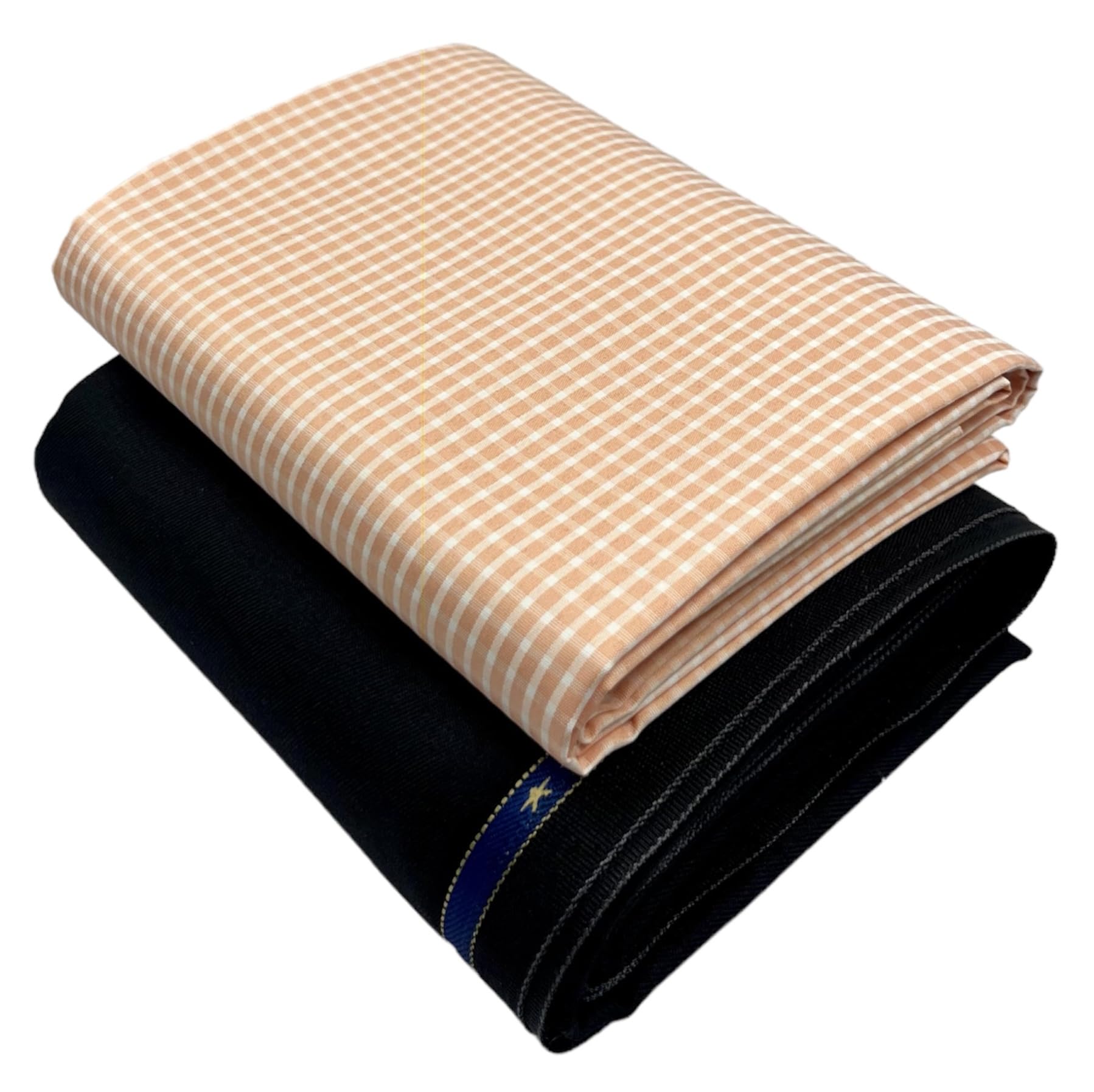 Unstitched Polyester Checkered Shirt & Trouser Fabric - 2.25 Meter Shirt Cloth - 1.20 Meter Pant Piece
