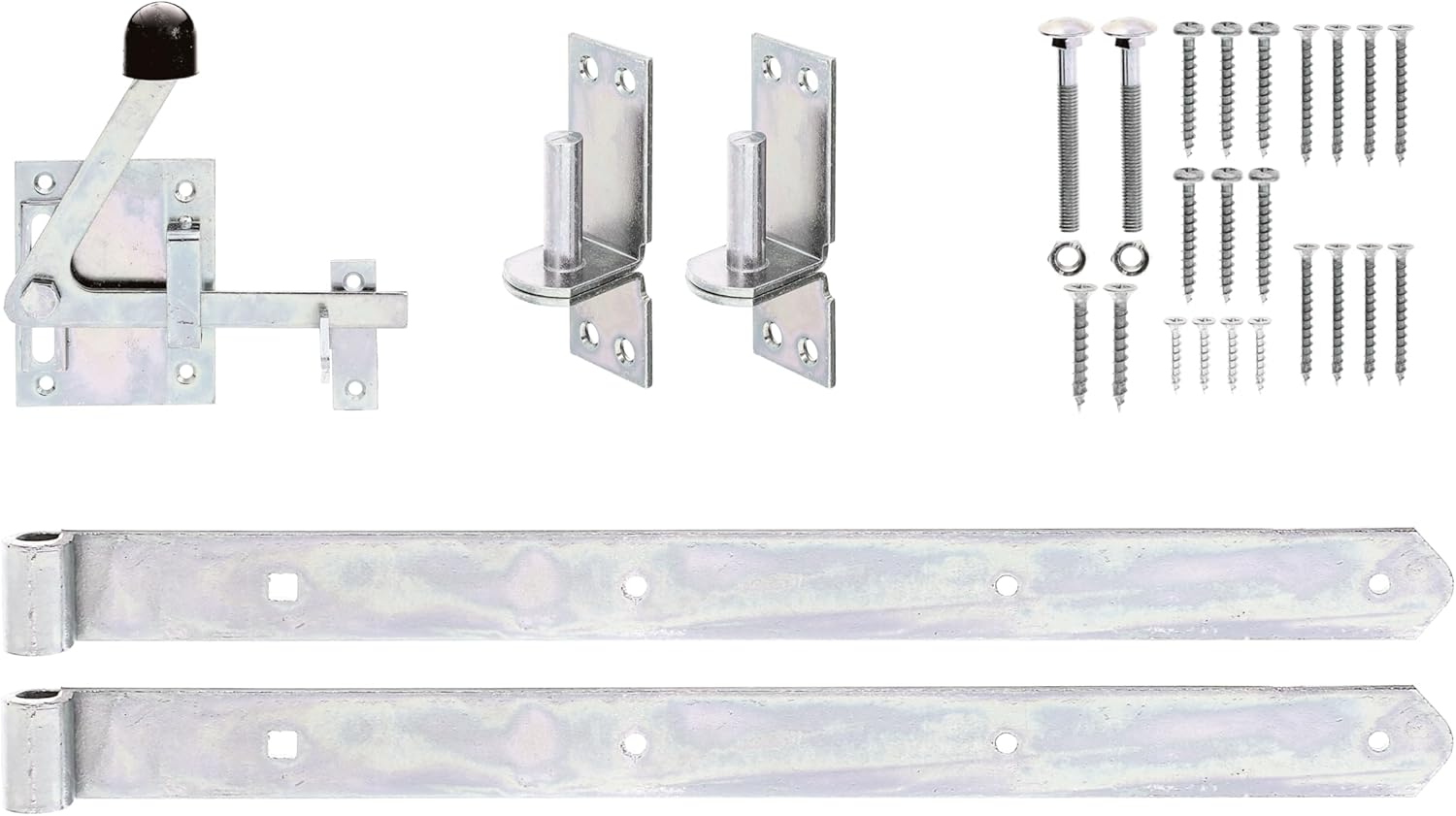 Gah-Alberts 216511 Hinge Set for Single-Gate Wooden Lattice Fences Galvanised