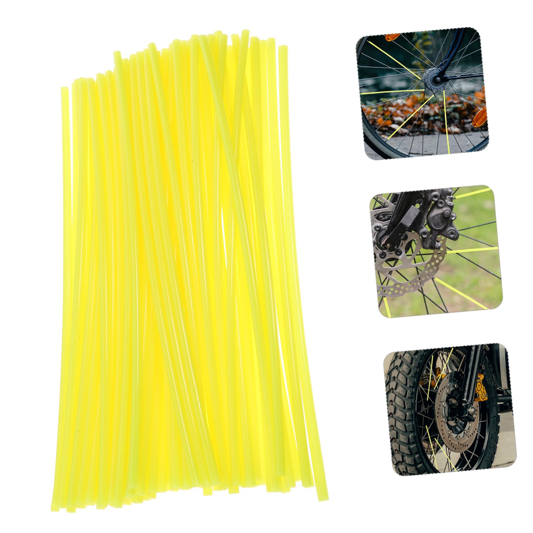 Kisangel Fluorescent Bike Spoke Covers 75 Pieces Spoke Wraps for Bikes Motorcycles Motocross Dirt Bike Lightweight Compact Wheel Rim