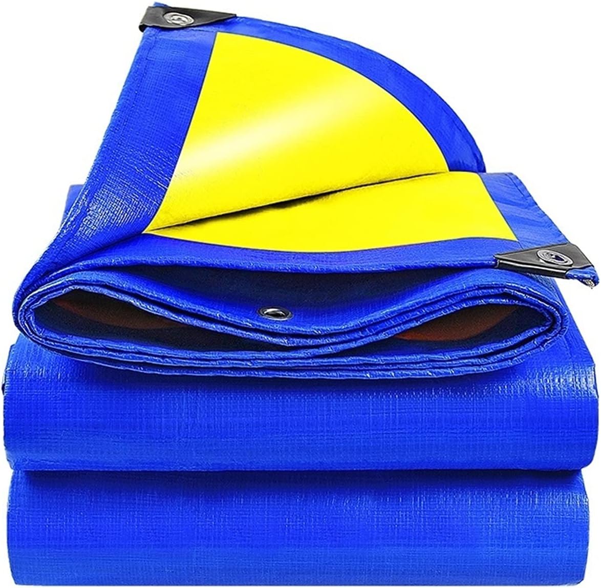 Tarpaulin Blue-Yellow Rainproof Cloth Shade Sail Boat fit for Outdoor Activities and Camping Waterproofs Cloth House Cover Truck Canopy Tarp (Color : 2x2m)