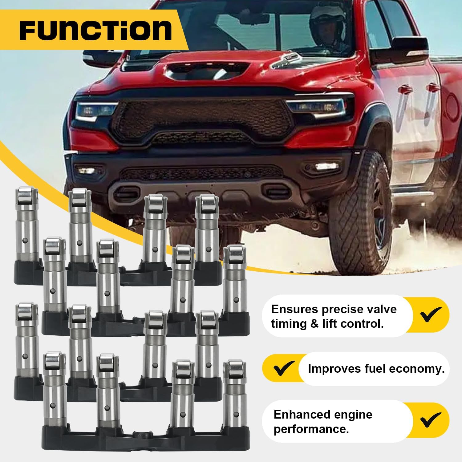 5.7L HEMI MDS Lifters for 2005-2021 Dodge Durango Challenger Charger Ram1500, for Jeep Grand Cherokee, Chrysler 300 5.7L V8 Replaces 53021726AE 53021726AD