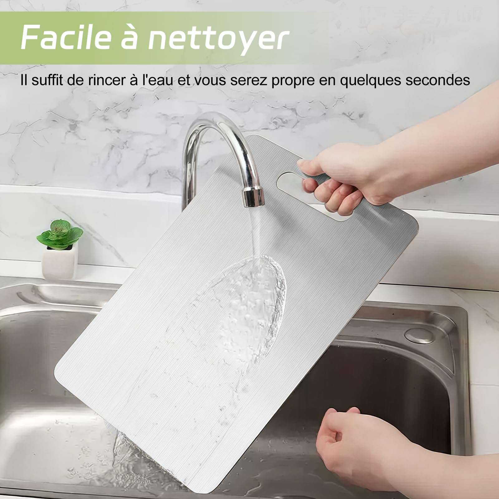 Planche à Découper En Titane Double Face - Hygiène & Durabilité En Cuisine - 6