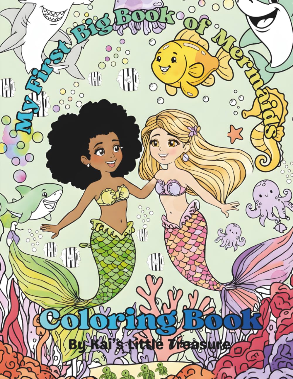 Mermaid coloring Book: adorable illustrations for yound friends mermaid
