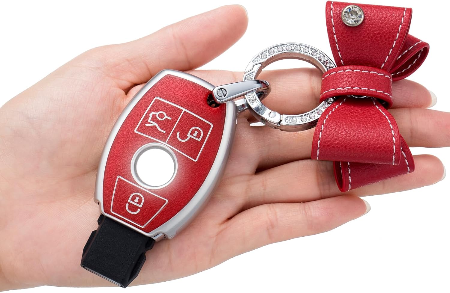 for Mercedes Benz key fob cover,Compatible with C E M S CLS CLK GLK GLC G AMG Series