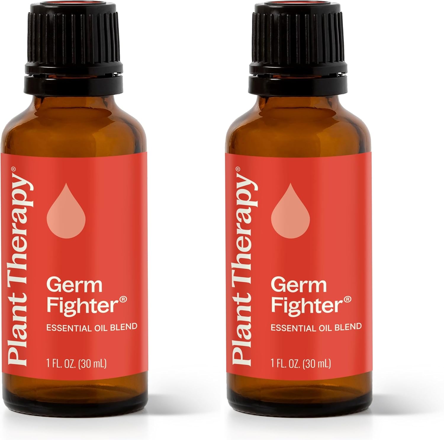 Plant Therapy Germ Fighter Essential Oil Blend 30 mL (1 oz) (Pack of 2), 100% Pure, Undiluted, Natural Aromatherapy, Immune Support, Congestion Relief