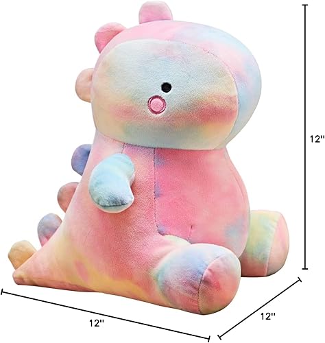 Miniatura 10 de VHYHCY Lindos juguetes de peluche de dinosaurio, juguetes de animales de peluche de dinosaurio gordo muñecos, peluche suave de animal de peluche