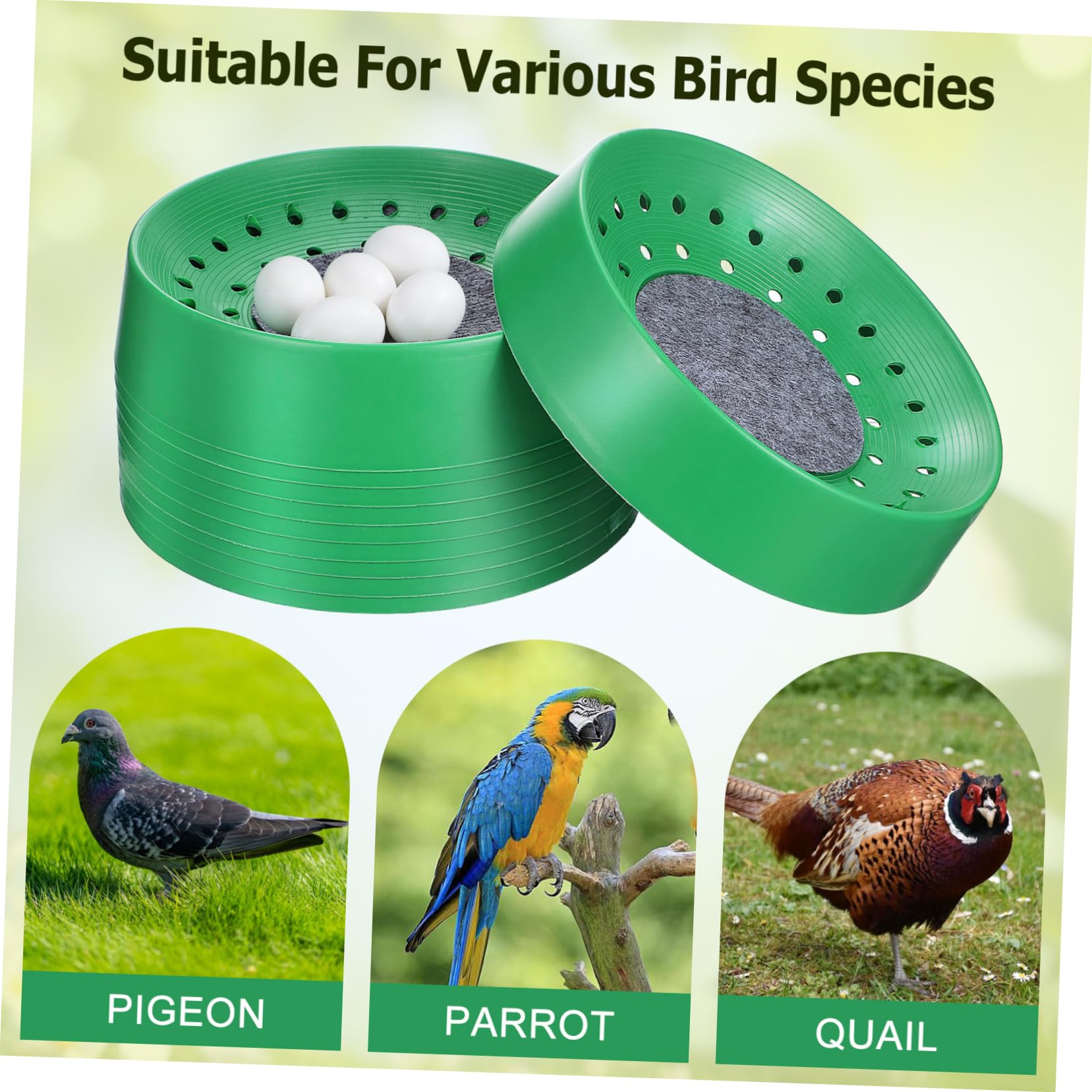BESTonZON Lot de 10 de Pigeons à Œufs pour Oiseaux Accessoires Respirants et Lavables pour d'oiseaux Fournitures Maison Ferme