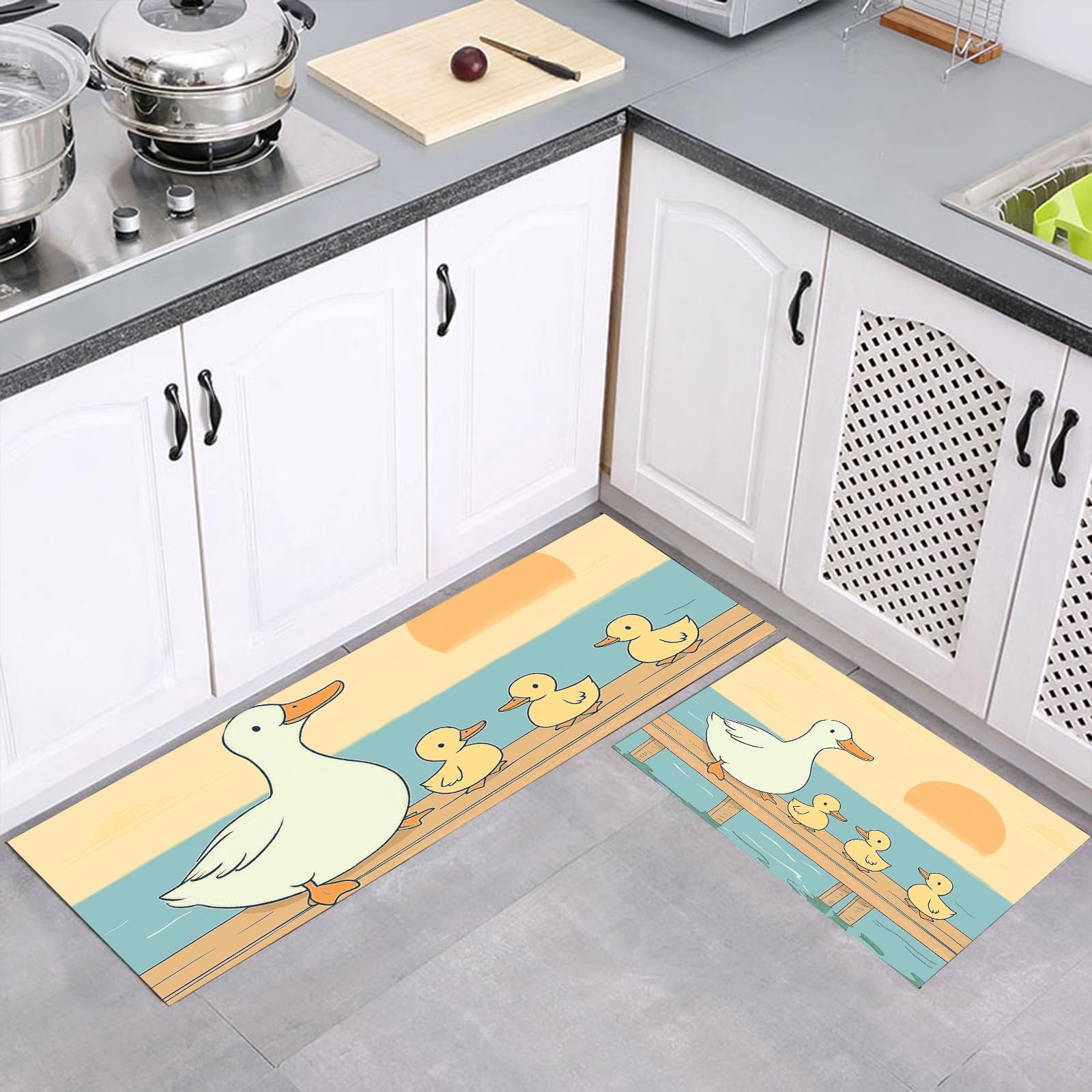 Paillasson de cuisine absorbant lavable pour garder vos sols propres sans effort lot de 2 pièces