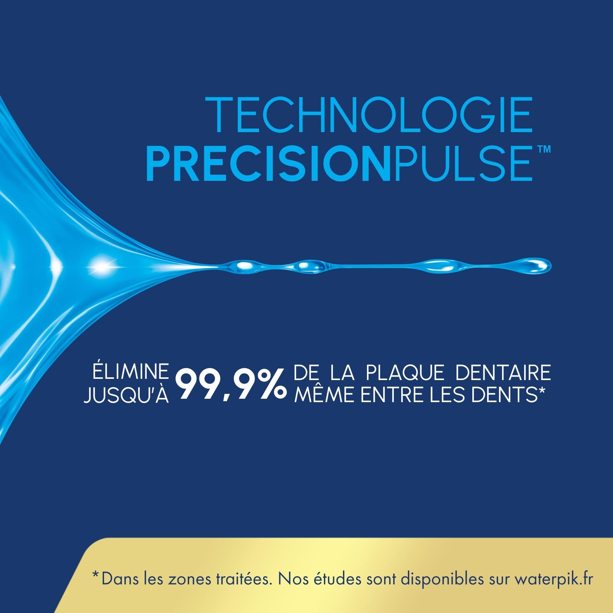 Waterpik Advanced - Hydropulseur Dentaire Sans Fil, Jet Dentaire Portable Rechargeable avec Câble USB, Élimine la Plaque, 3 Niveaux de Pression, Blanc (WP-580EU)