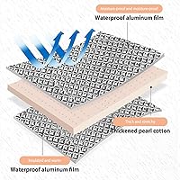 Vista 5 de Almohadillas de camping para dormir – Alfombrilla de dormir al aire libre con capa impermeable y de papel de aluminio Almohadilla de viaje