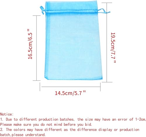 Miniatura 136 de Dealglad 100pcs Drawstring Organza bolsas de joyería caramelo para fiestas, casamientos, regalos Negro