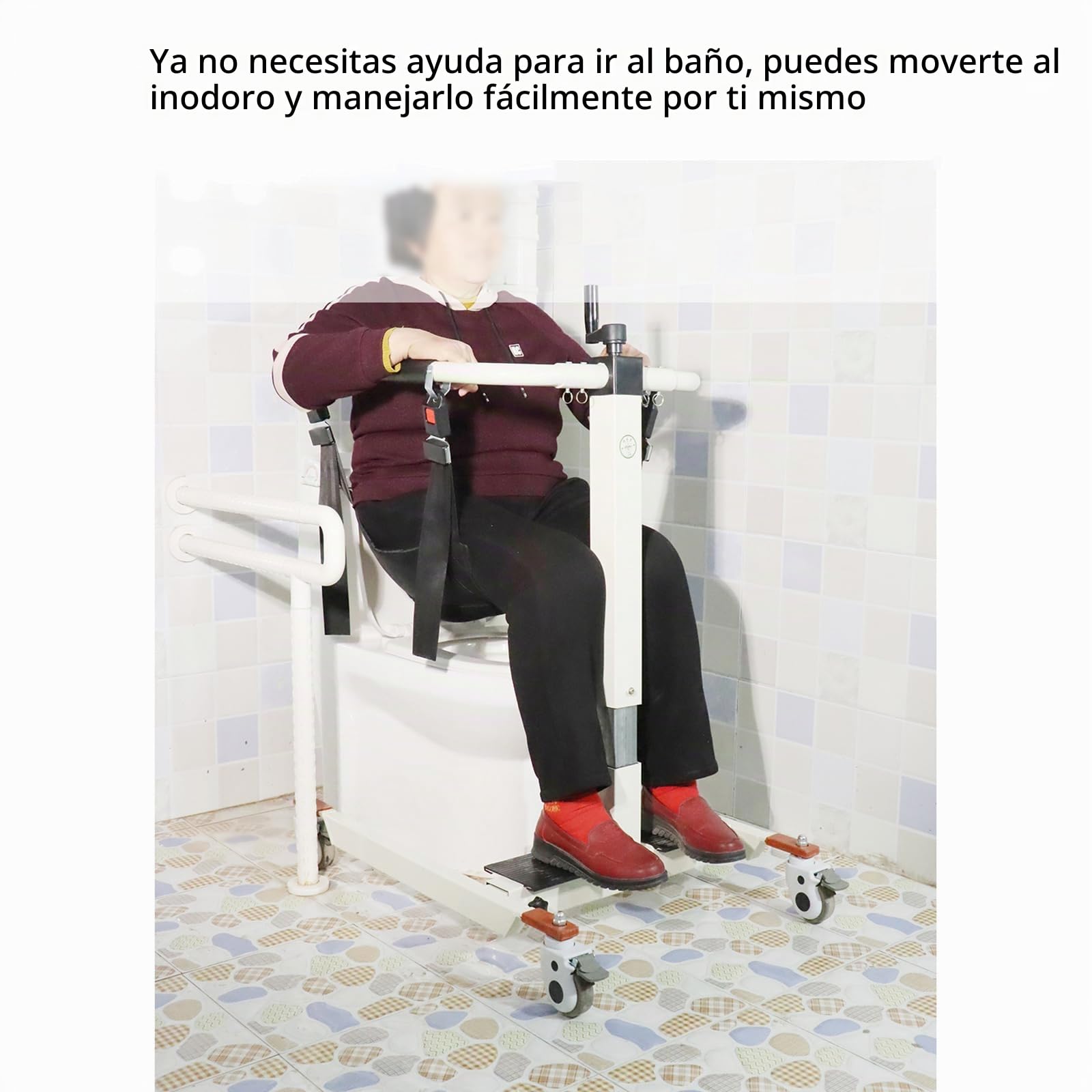 LXURY Silla Elevadora de Pacientes para Traslado, Elevador de Sillas para Discapacitados, Elevador de Pacientes Portátil, para Pacientes Ancianos Discapacitados de Cuerpo Completo
