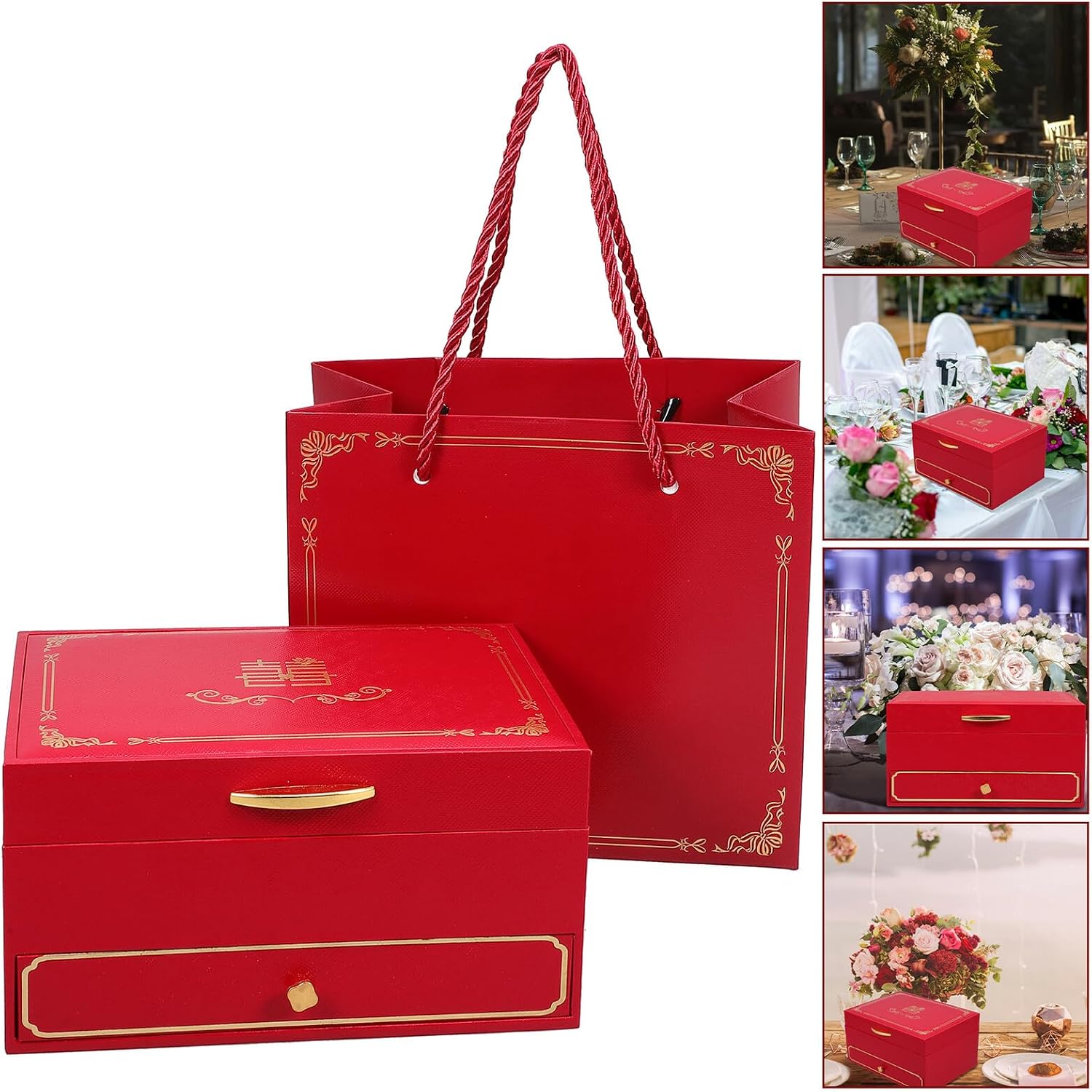 BESPORTBLE Chinese Style 2 Tier Jewelry Box for Rings and Trinkets image 3
