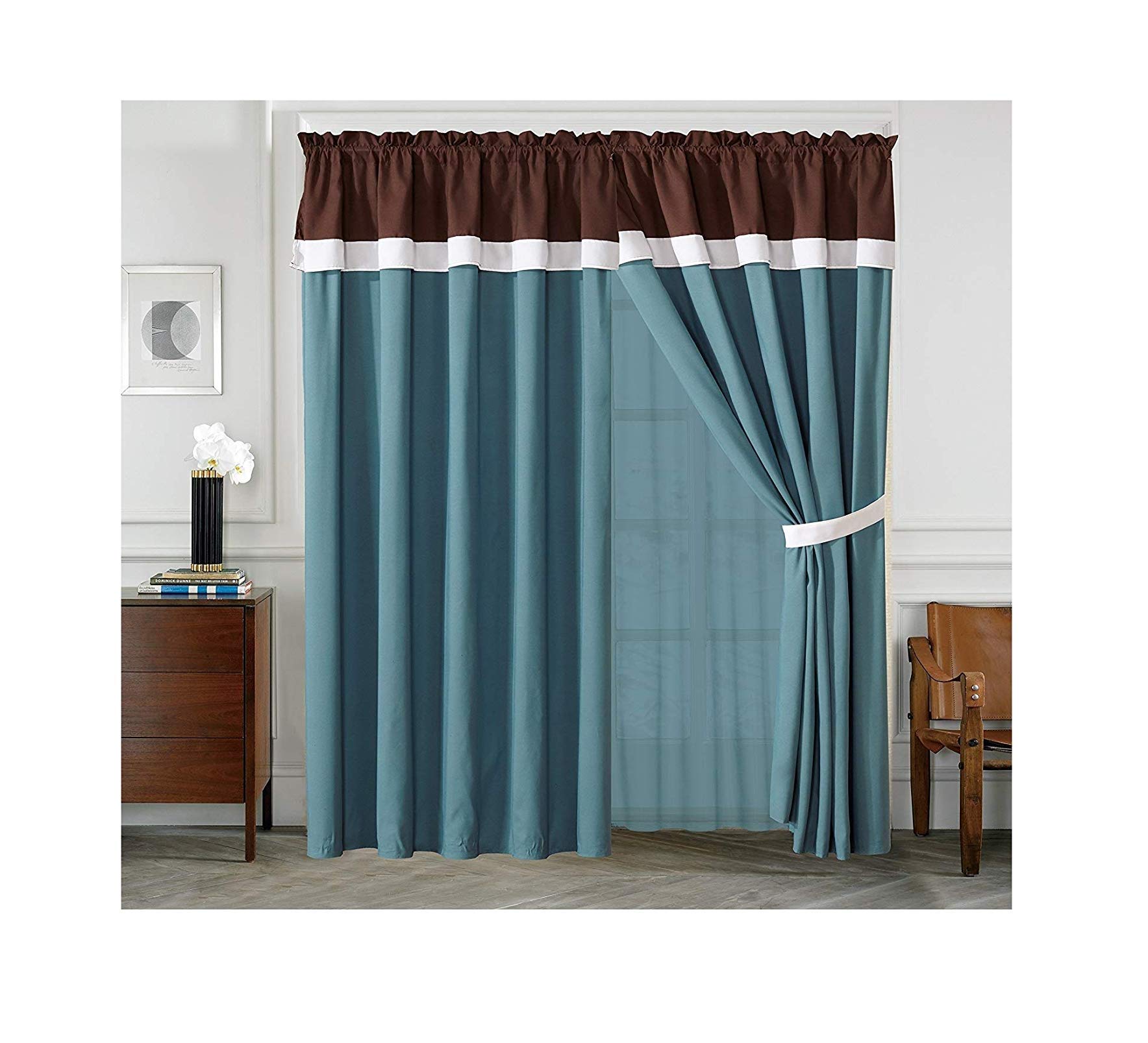 Brown And Turquoise Curtains Curtains & Drapes 2023