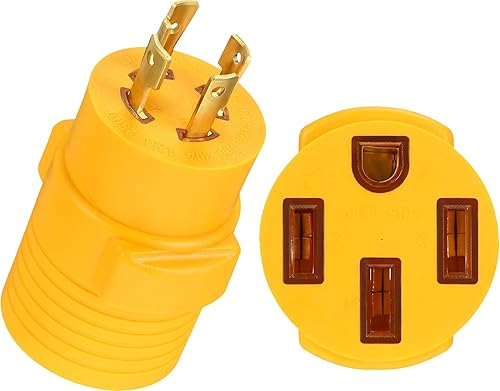 Kanayu NEMA L14-30P a 14-50R - Adaptador de generador RV de 30 amperios a 50 amperios, generador de bloqueo giratorio, enchufe macho de 4 clavijas a disponible en Yaxa Costa Rica