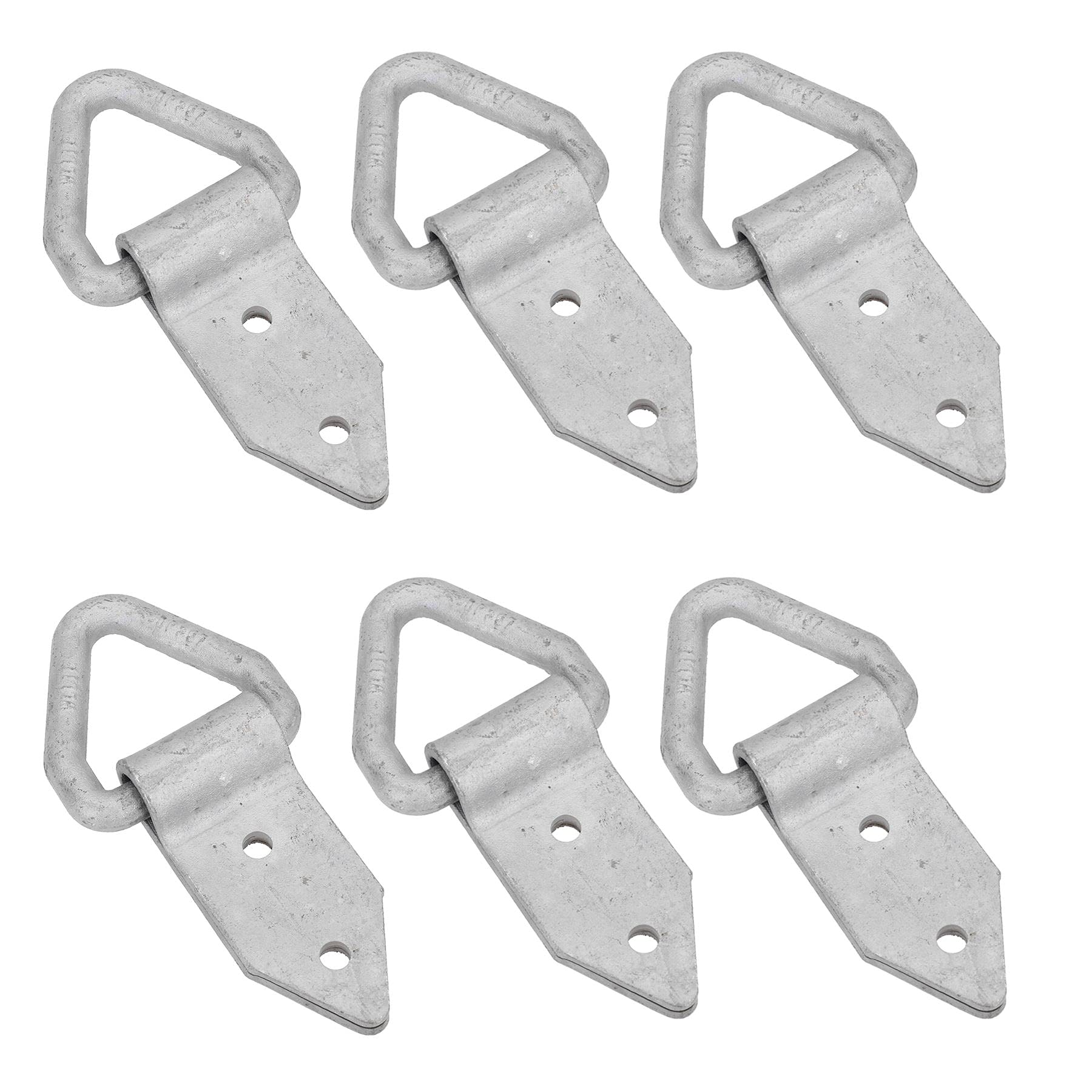 AB Tools Galvanised Fold Over Tie Down Lashing Eye Rings Anchor Point Fastener 6pk