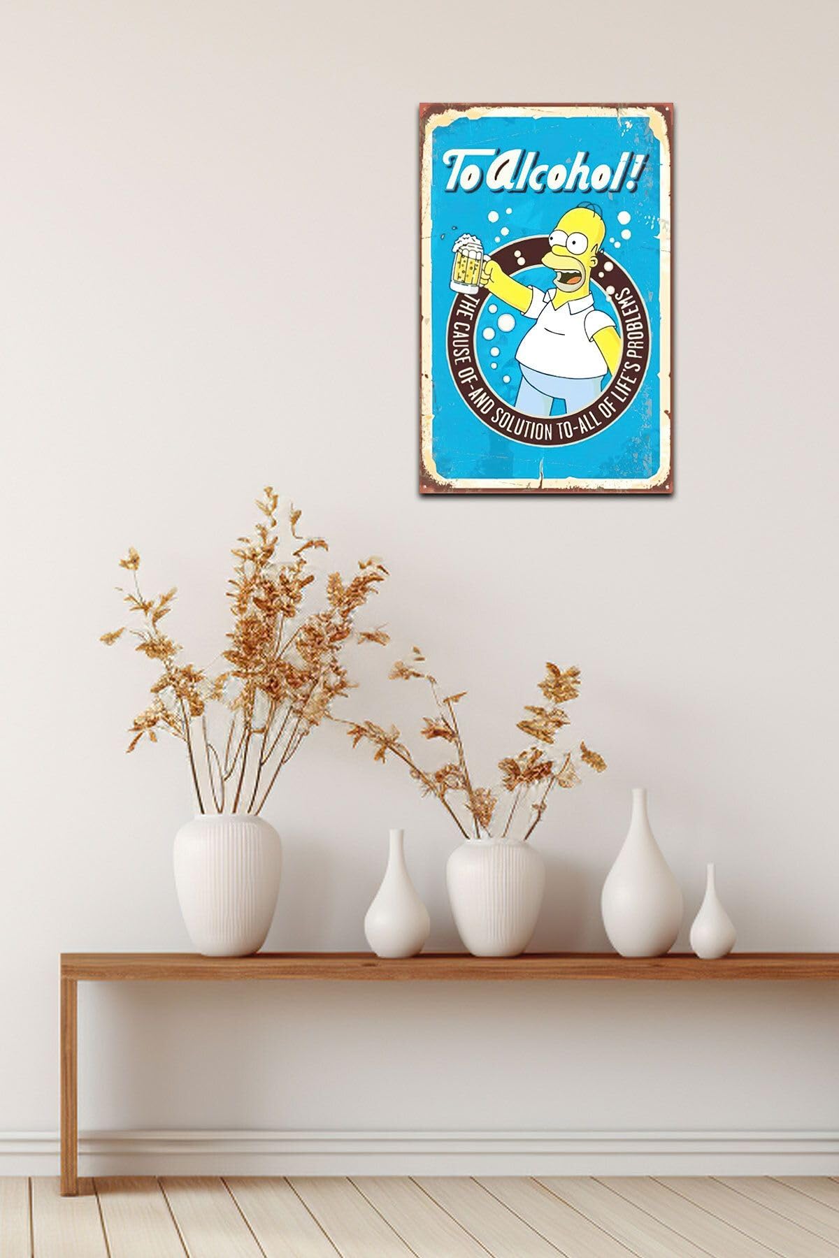 Dekolia Kuşe Kağıt Duvar Posteri Simpsonlar Retro Vintage Drtr0039