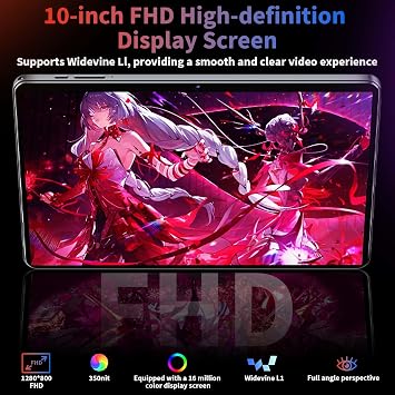 10 inch Tablet with Keyboard - 2026 Gemini AI Android 16 Tablet,Silver Case