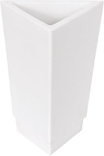 MSV 141841 Portacepillos Suez de polirresina, Color Blanco, 30 x 20 x 15 cm