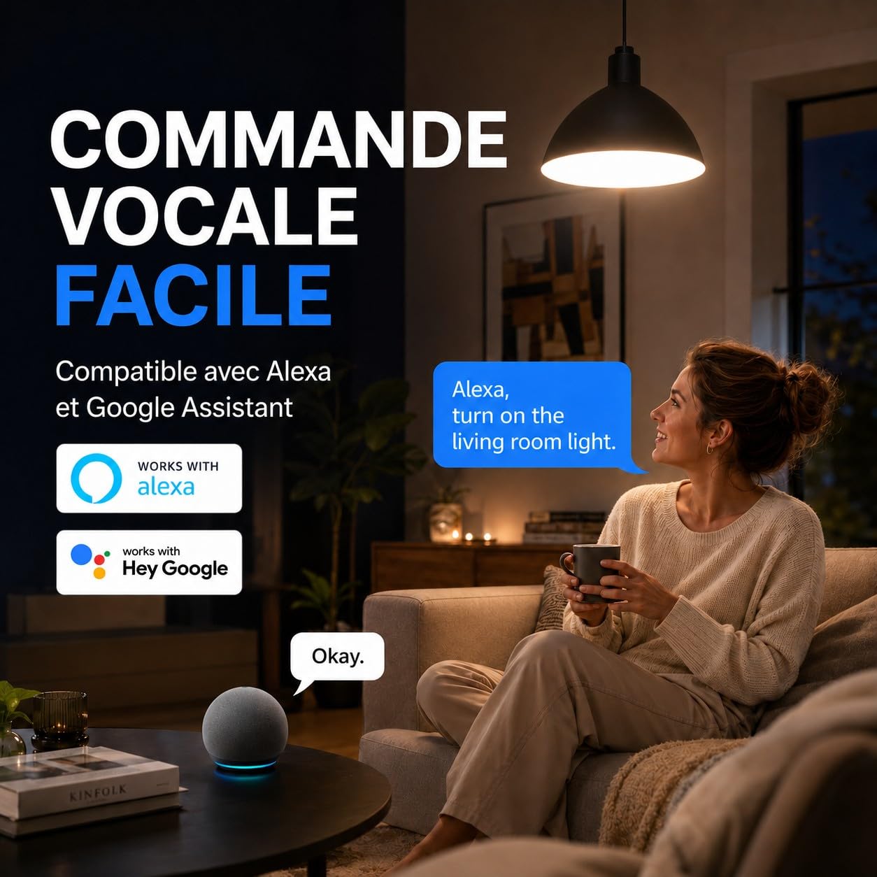 LoraTap Lot de ２ Interrupteur WiFi Alexa Sans Fil, MINI TAILLE, Récepteur 2500W 10A, Commutateur Connecté Intelligent, Commande à Distance Par Téléphone, Relais Compatible avec Google Home IFTTT