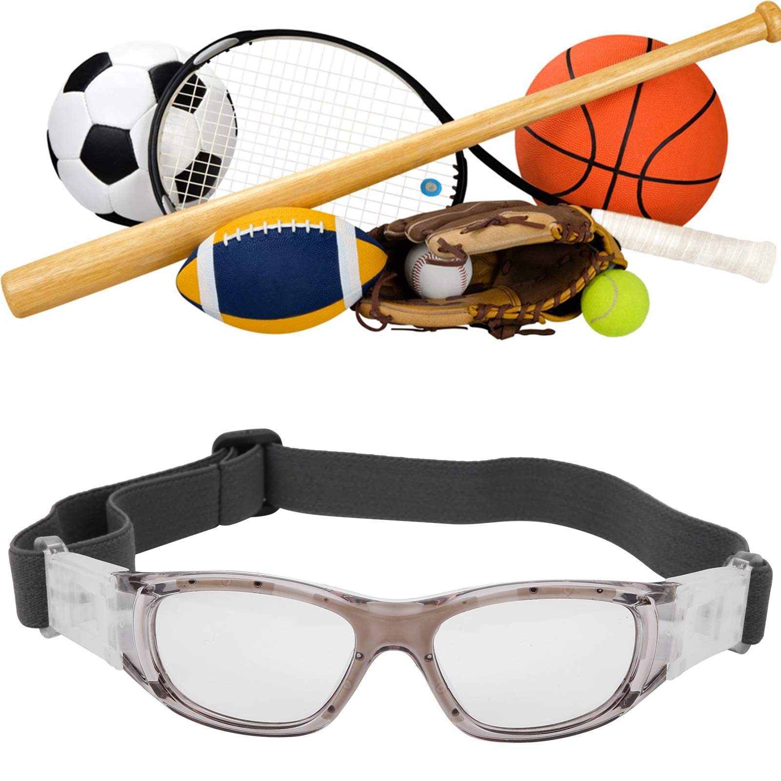 CYTGOUPER Gafas Deportivas Ligeras para niños, Gafas Ajustables para fútbol Juvenil, Ciclismo, Baloncesto, para niños y niñas