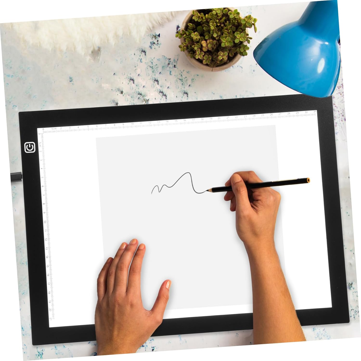 Cabilock 1set Portable Led Tracing Board Professional Brightness for Drawing Sketching Calligraphy and Animation USB Power Connection for Artists