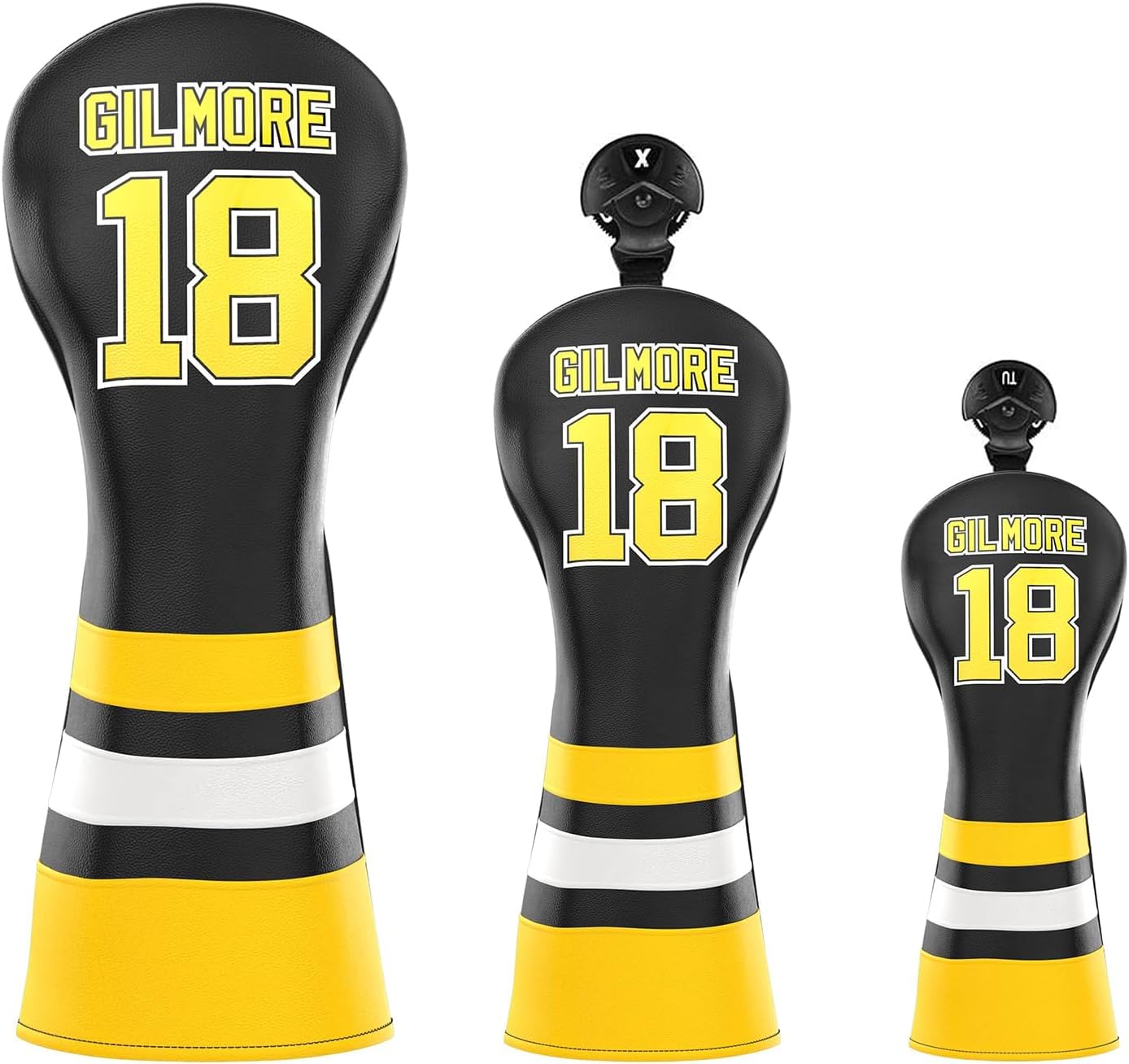 Gilmore Golf Head Cover - Premium Golf Club Protector - Headcover for Odyssey | Essential Golf Accessories for Men with Premium Club Protection | Funny Golf Accessories for Men (3-Pieces)