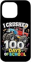 Vista 21 de I Crushed 100 Days of School - Monster Truck 100th Day Boys Case for iPhone 16