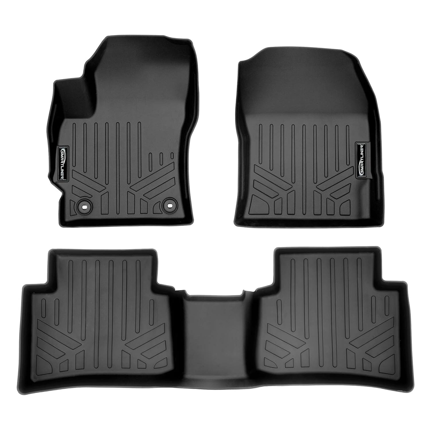 SMARTLINER Custom Fit Floor Mats 2 Row Liner Set Compatible with 2020-2025 Toyota Corolla
