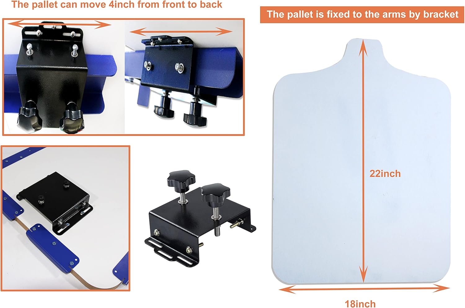 Screen frame clamp detail and dimensions