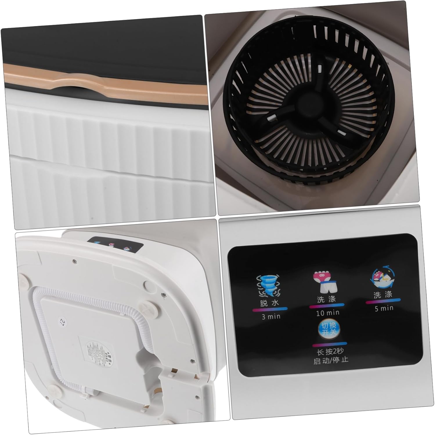 Gadpiparty Portable Mini Washing Machine Compact and Folding Washer for Travel and Apartments Modes for Clothes Underwear Socks and More