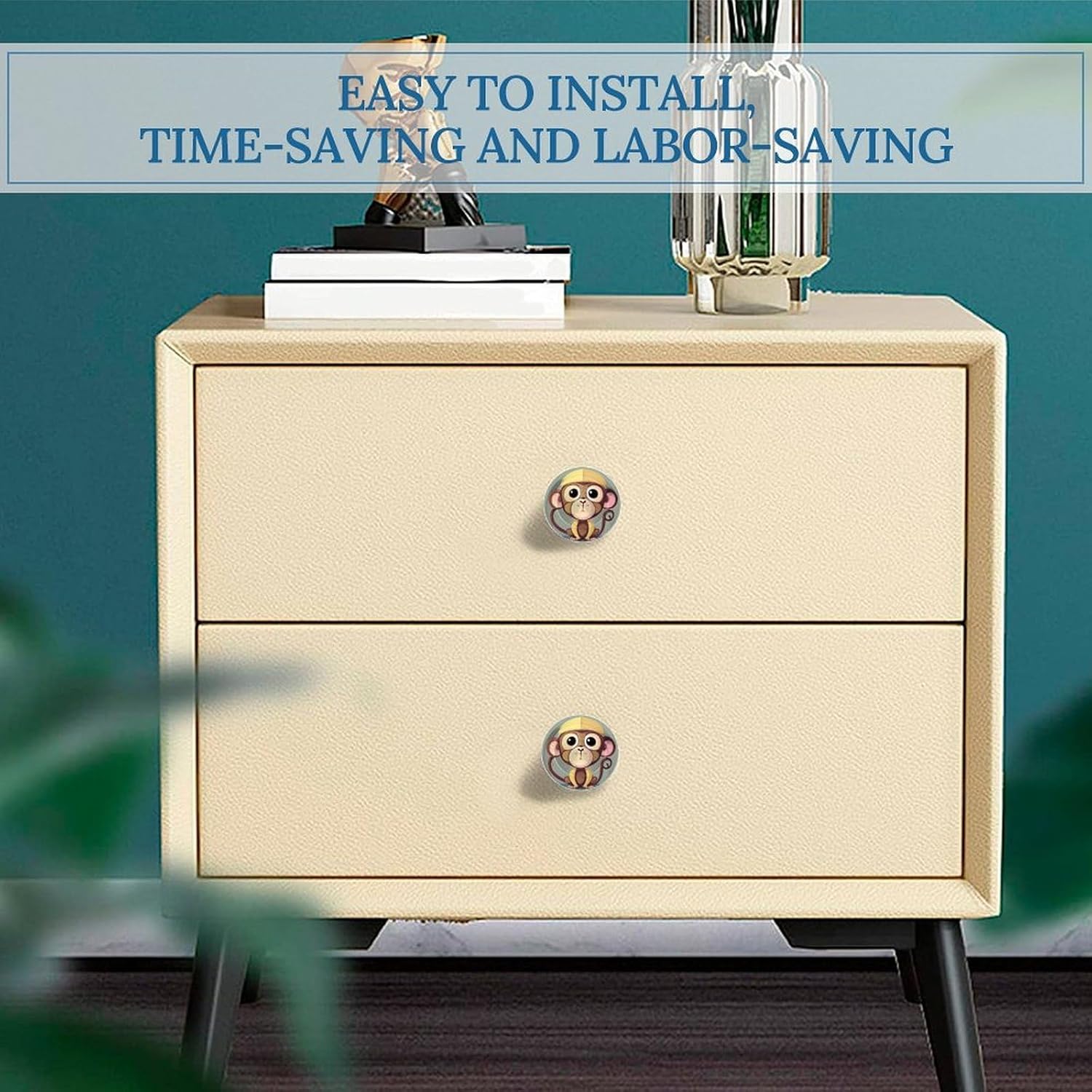 Cabinet Handles Round Drawer Pulls Cute Monkey Dresser Knobs for Cabinets and Drawers Handle Kitchen Cabinet Pulls for Bathroom Cupboard Drawers Cabinet Pulls for Kitchen Door