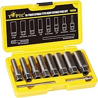 Vista 9 de Topec Juego de Extractores de Pernos Profundos de 28 Piezas, Kit de Extractor de Pernos de Transmisión de 3/8", Juego de Llaves Extractoras de 28