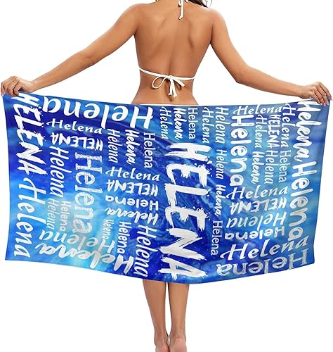 Miniatura 2 de Toallas de playa personalizadas con nombres, toalla de playa personalizada para niños, niñas, niños y adultos, toallas de baño personalizadas para