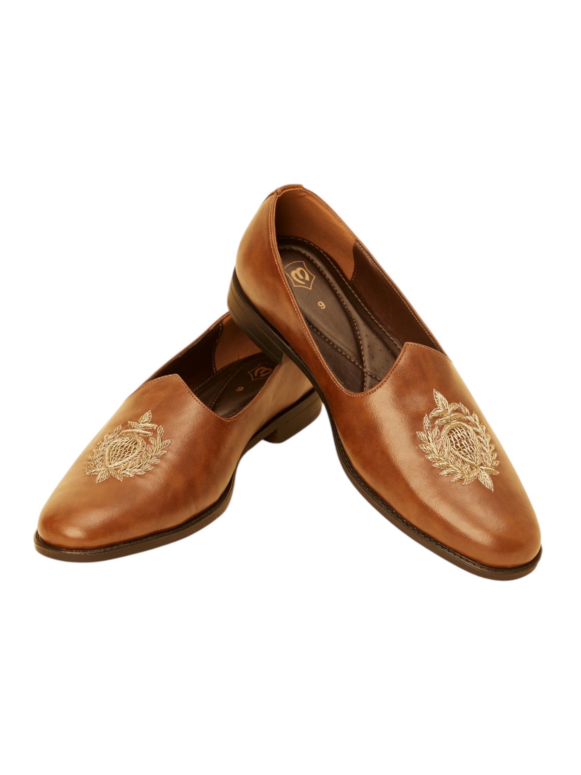Men's Self Embroidered Loafers Style Shoes| Ethnic Juttis and Mojaris