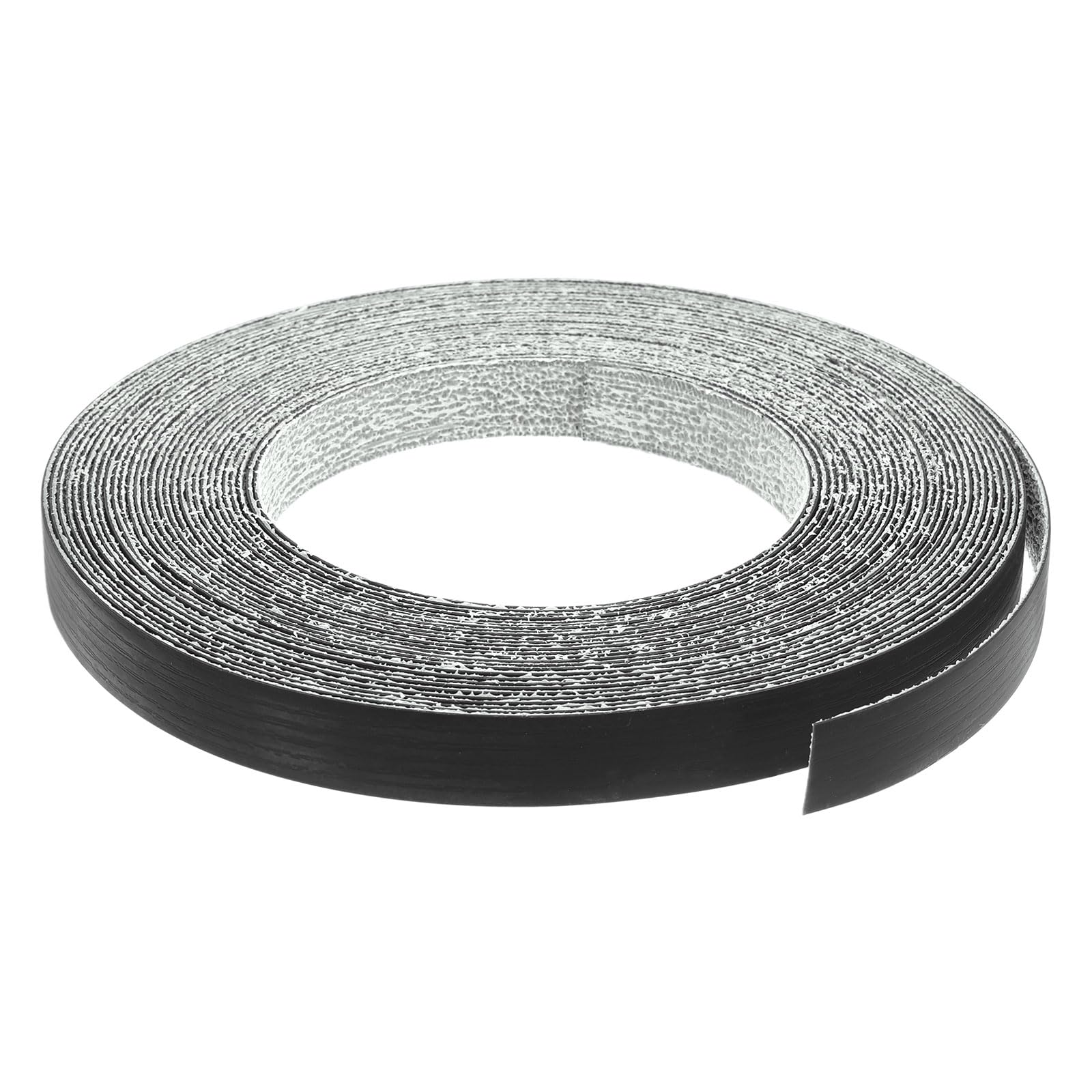 Banda de borde de PVC flexible uxcell negro prepegado para cantos de madera mdf 6
