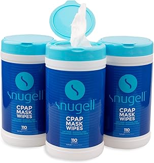 CPAP Mask Wipes by Snugell | 330 Count | Unscented | 100% Soft Cotton | Lint & Alcohol Free | Skin Safe with Aloe Vera | E...